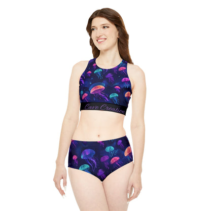 "Galactic Jellyfish" Sporty Bikini Set