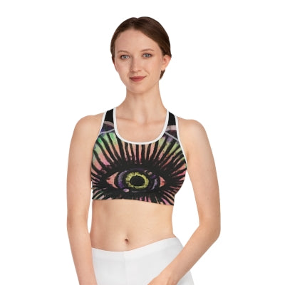 'eye see you 'Sports Bra (AOP)