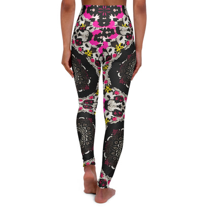 "Leopard Lace" High Waisted Yoga Leggings