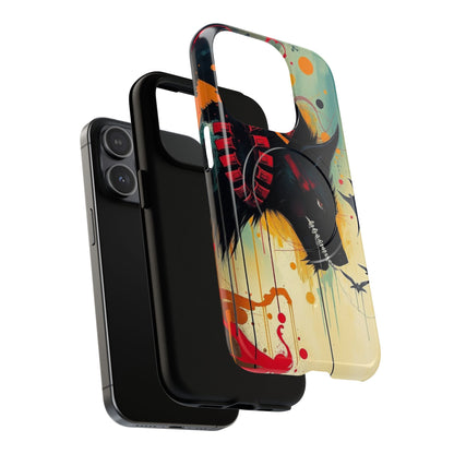 "I Told My Demons About You" Art Print Tough Magnetic Phone Cases with Artistic Wolf Design, Unique Phone Cover, Gift for Animal Lovers, Sleek & Durable Case, iPhone Compatible