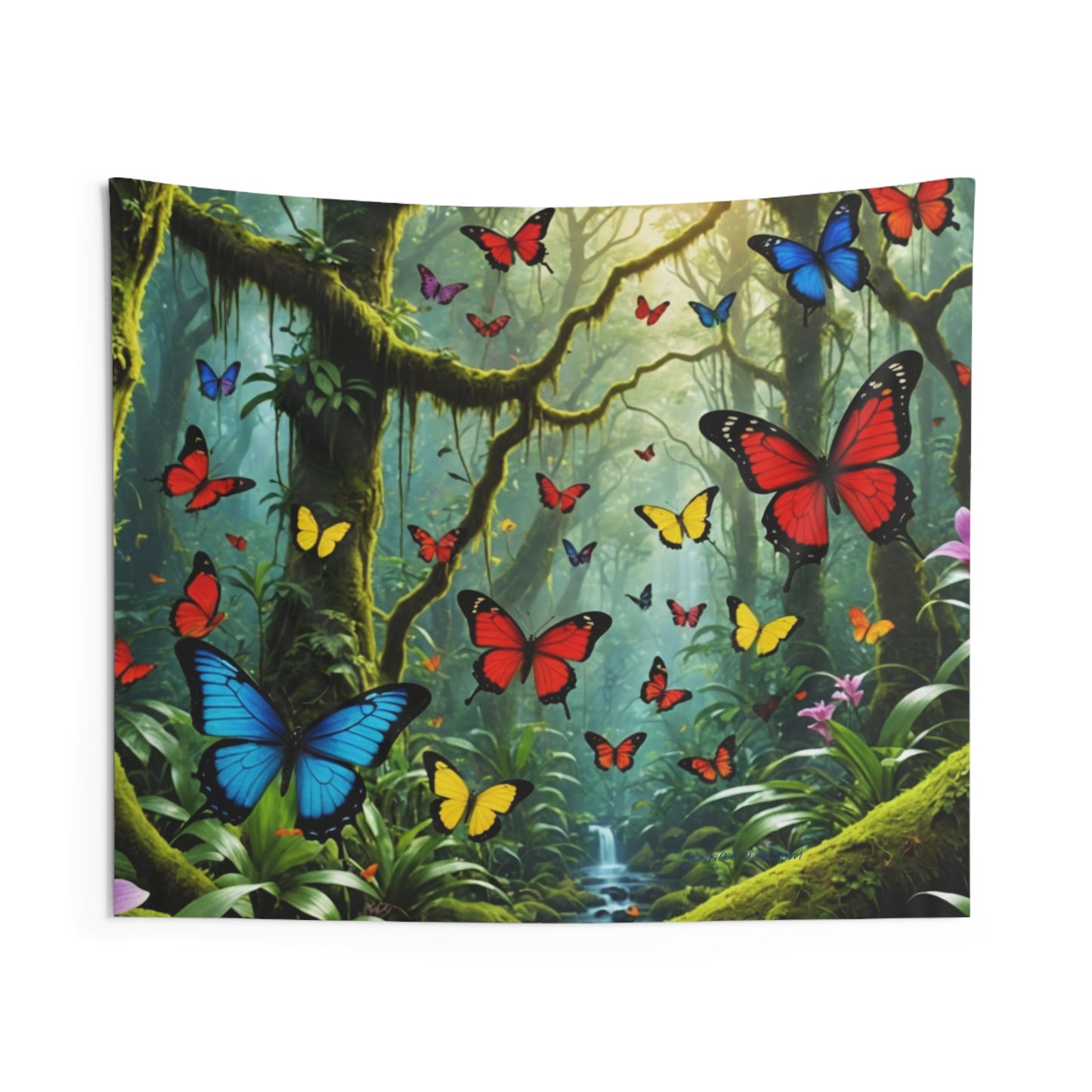 Jenna Kats' "Butterfly Forest" Indoor Wall Tapestries