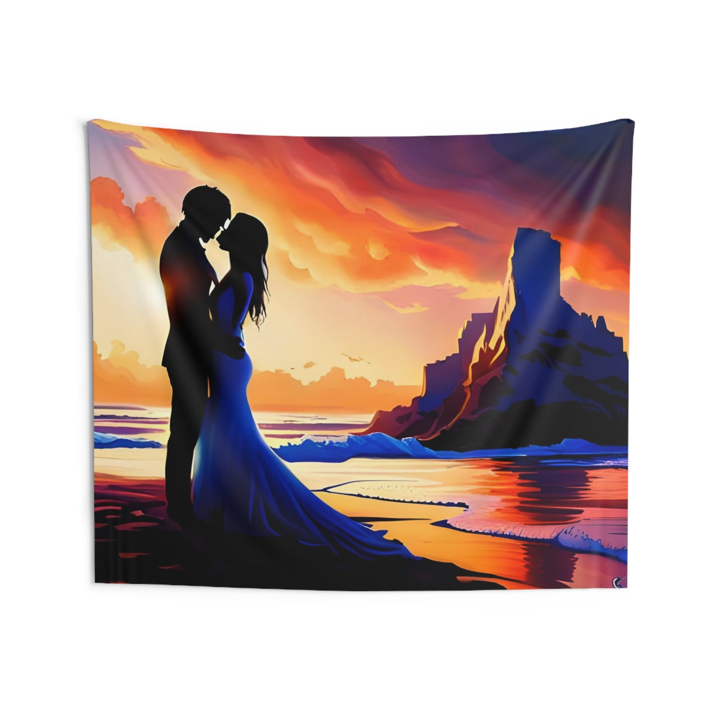 "Together Under The Desert Sunset" Wall Tapestries