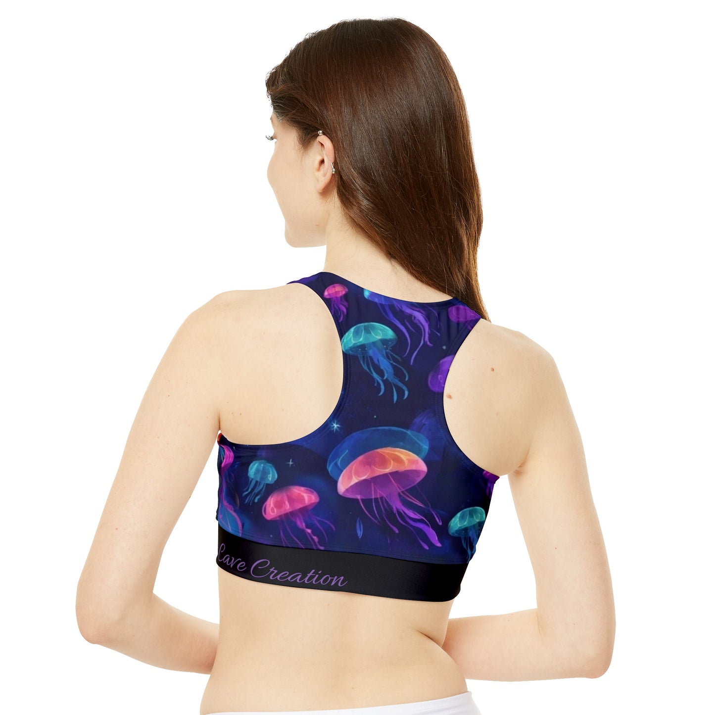 "Galactic Jellyfish" High Neck Bikini Top