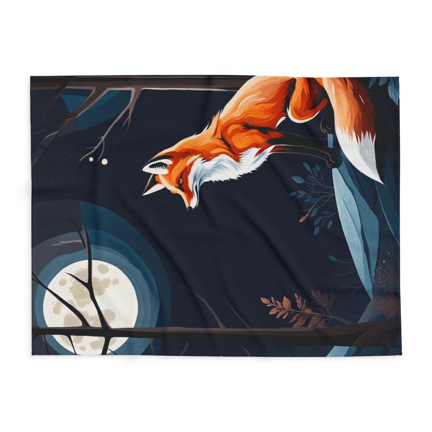 ''Foxy Moon" Arctic Fleece Blanket