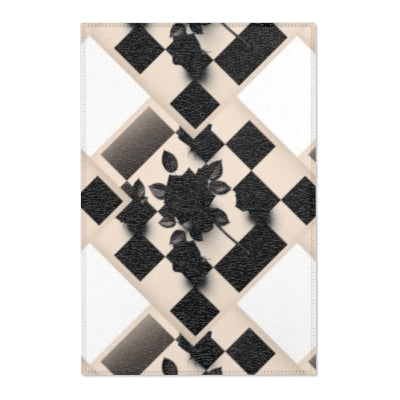 black roses Area Rugs