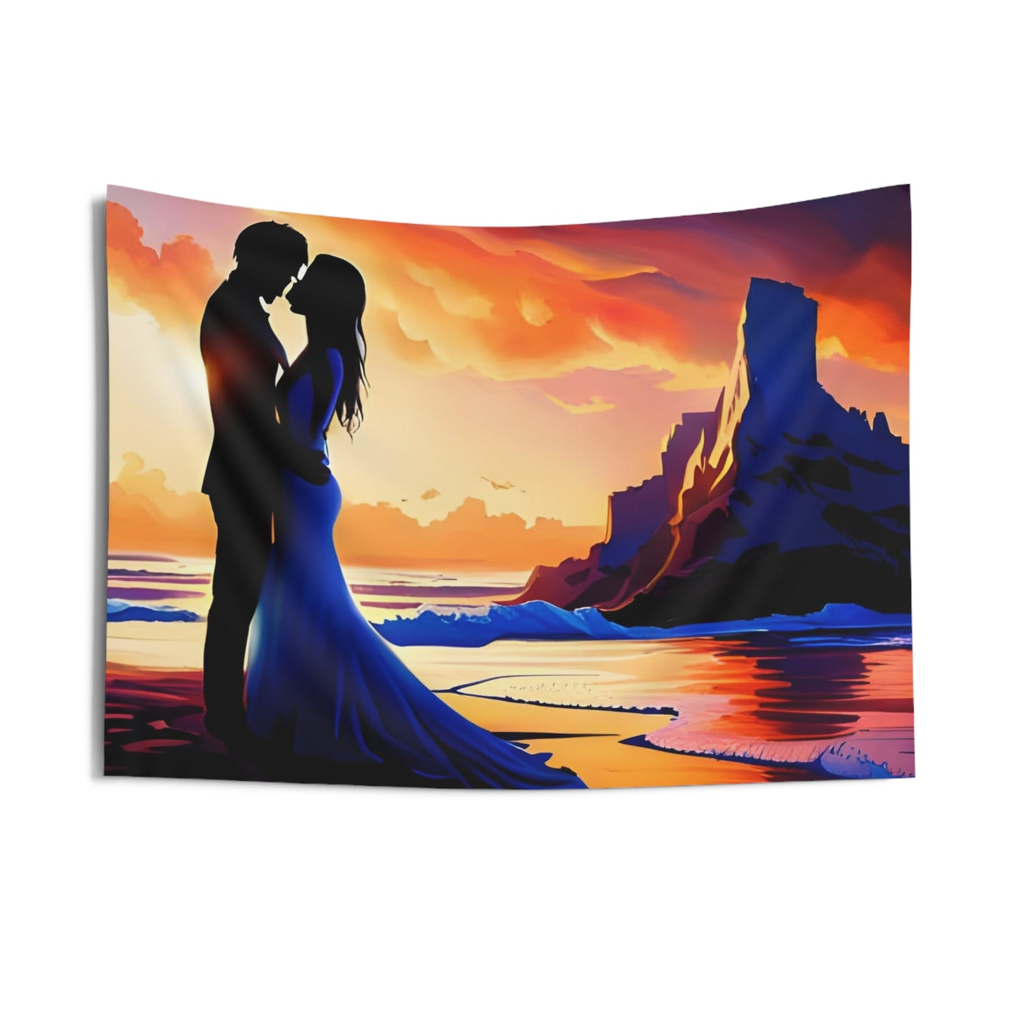 "Together Under The Desert Sunset" Wall Tapestries