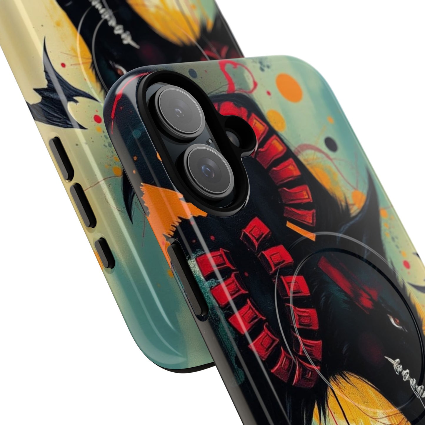 "I Told My Demons About You" Art Print Tough Magnetic Phone Cases with Artistic Wolf Design, Unique Phone Cover, Gift for Animal Lovers, Sleek & Durable Case, iPhone Compatible