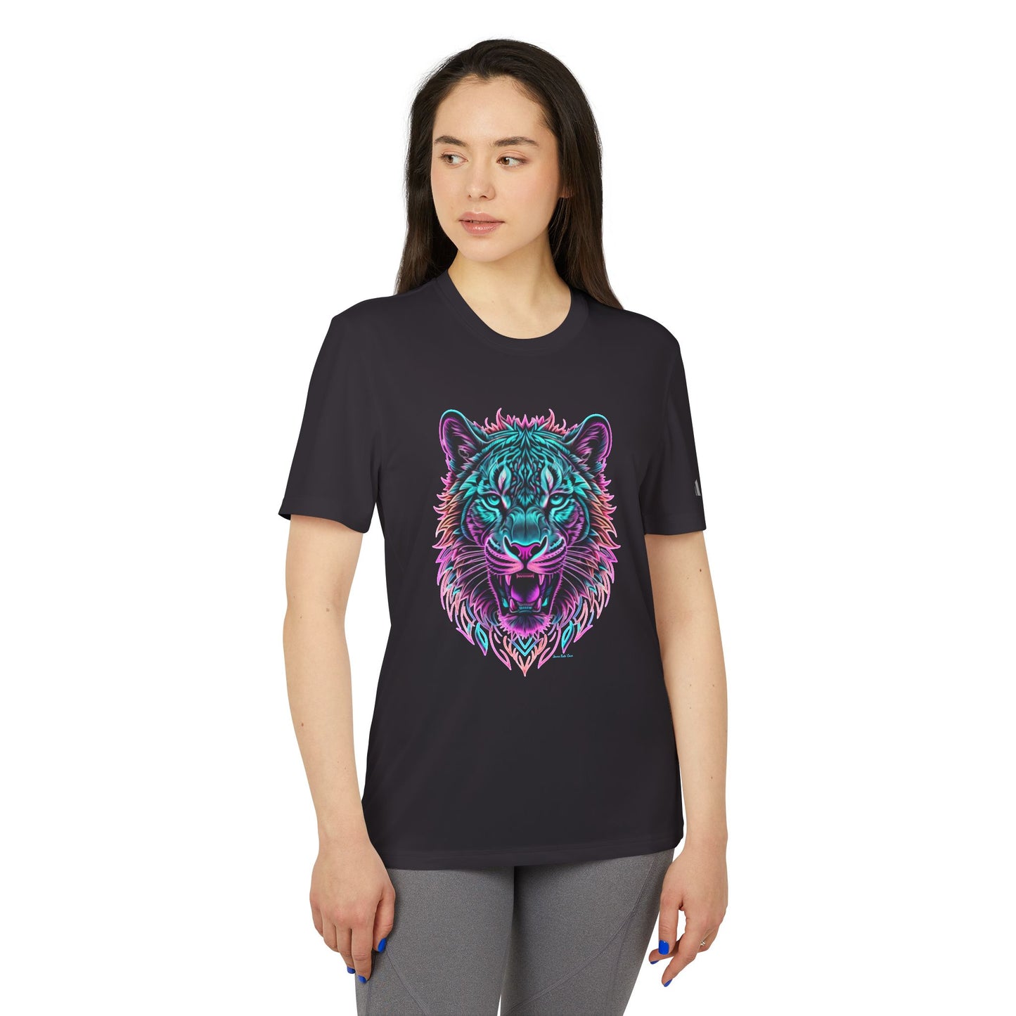 "Jenna Kats' Arted On An Adidas Shirt #11 The Neon Tiger" adidas Unisex Sport T-shirt