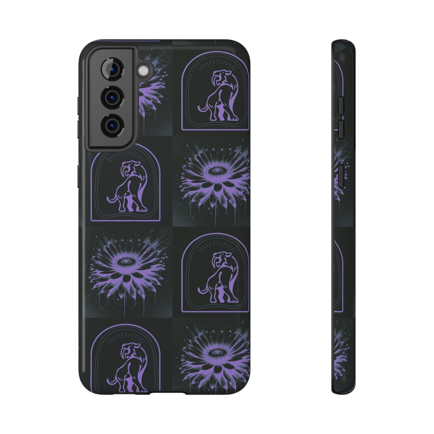 ''Jenna Kats' Purple Daisy" Impact-Resistant Cases