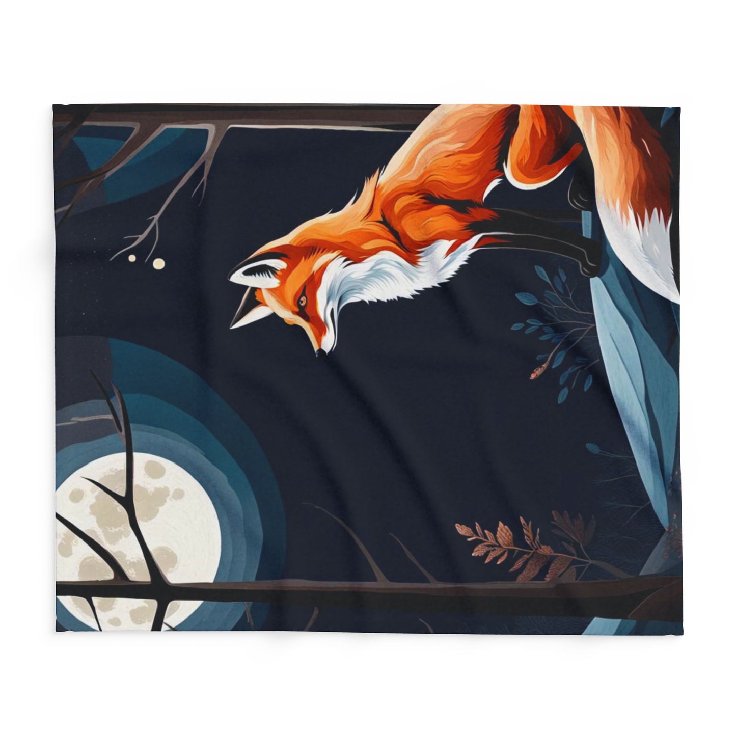 ''Foxy Moon" Arctic Fleece Blanket