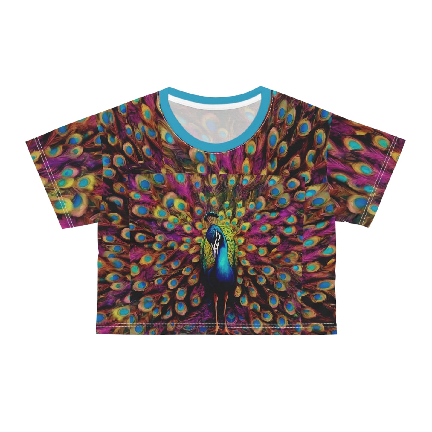 Jenna Kats' "Peacock" Women's Cropped Tee