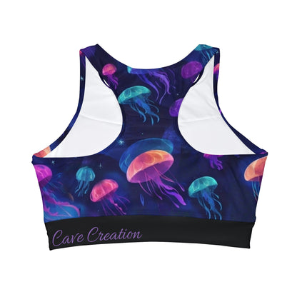 "Galactic Jellyfish" High Neck Bikini Top