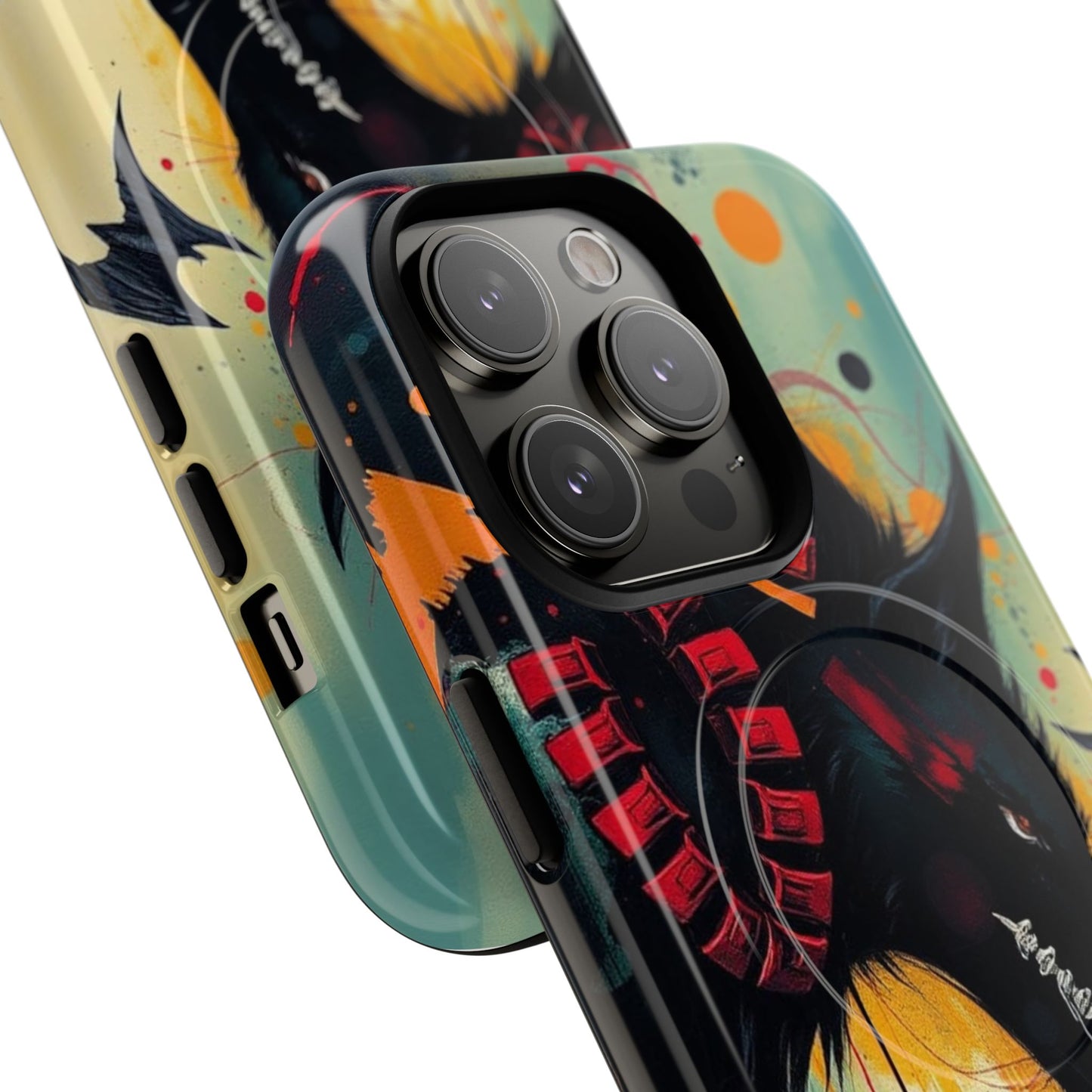 "I Told My Demons About You" Art Print Tough Magnetic Phone Cases with Artistic Wolf Design, Unique Phone Cover, Gift for Animal Lovers, Sleek & Durable Case, iPhone Compatible