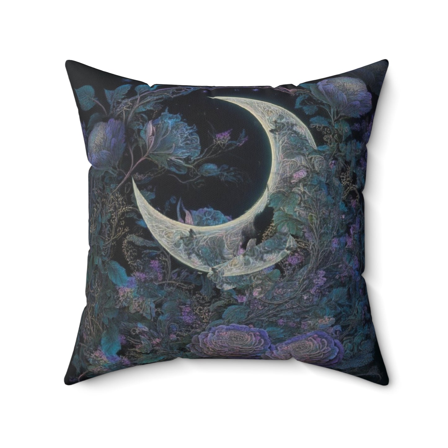 "Beautiful Moon" Spun Polyester Square Pillow