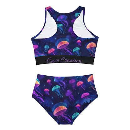 "Galactic Jellyfish" Sporty Bikini Set