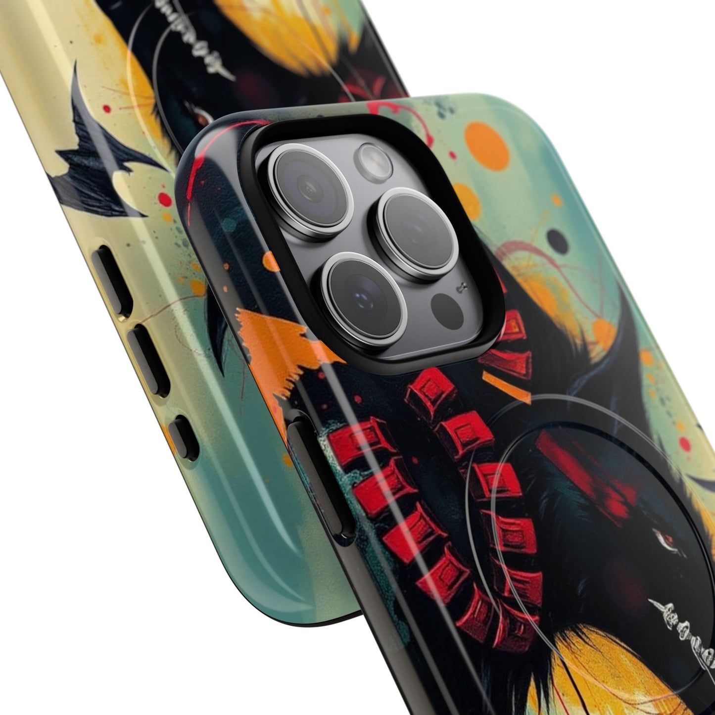 "I Told My Demons About You" Art Print Tough Magnetic Phone Cases with Artistic Wolf Design, Unique Phone Cover, Gift for Animal Lovers, Sleek & Durable Case, iPhone Compatible