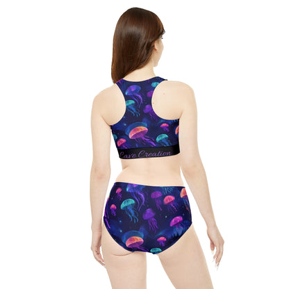 "Galactic Jellyfish" Sporty Bikini Set