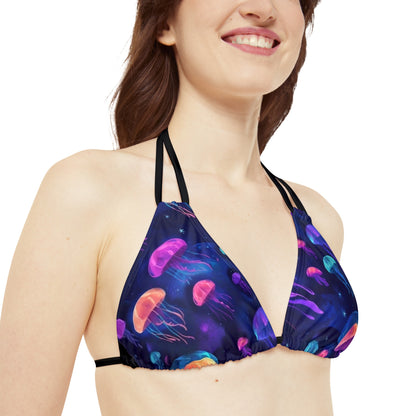 "Galactic Jellyfish" Strapy Bikini Top