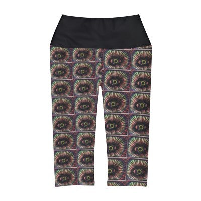 "eye see you"Yoga Capri Leggings (AOP)