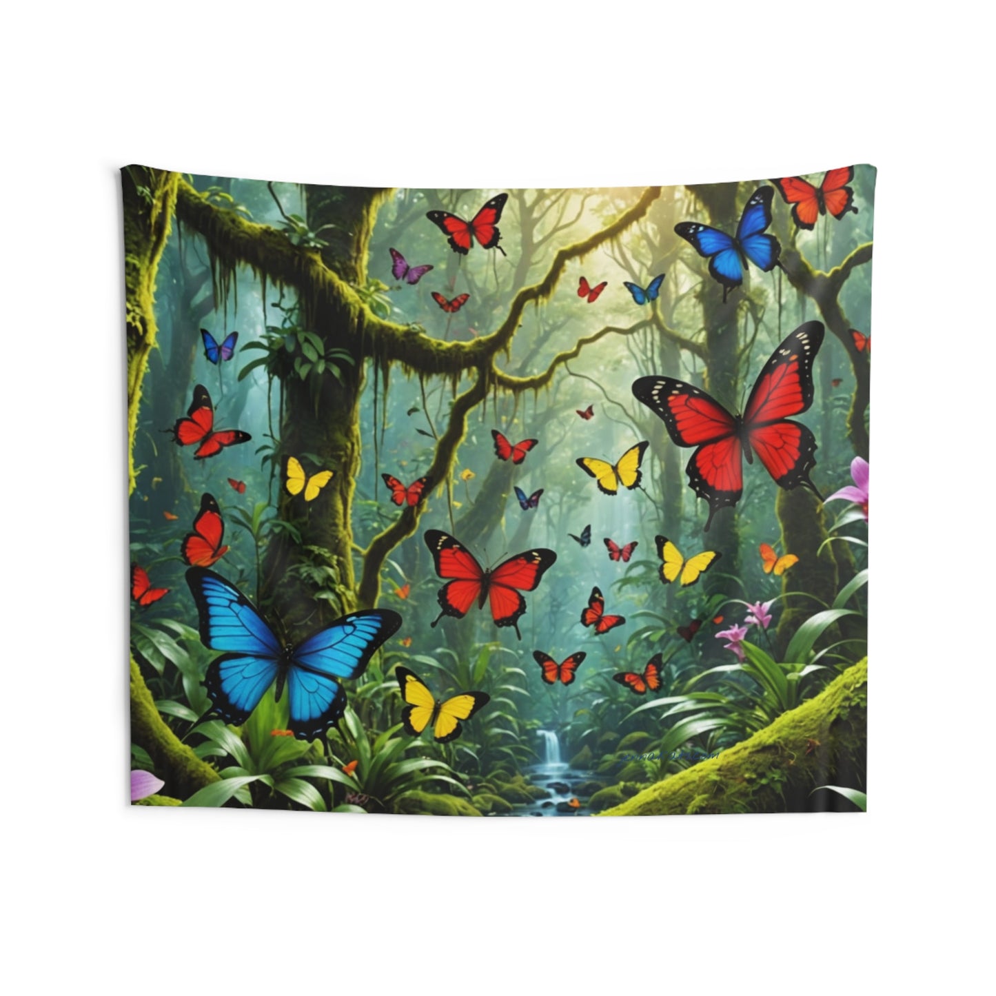 Jenna Kats' "Butterfly Forest" Indoor Wall Tapestries