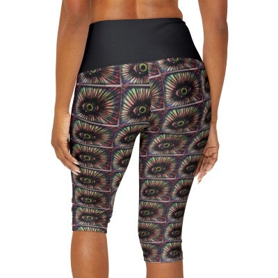 "eye see you"Yoga Capri Leggings (AOP)