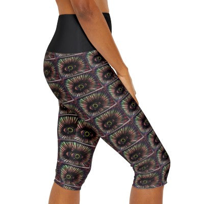 "eye see you"Yoga Capri Leggings (AOP)