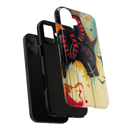 "I Told My Demons About You" Art Print Tough Magnetic Phone Cases with Artistic Wolf Design, Unique Phone Cover, Gift for Animal Lovers, Sleek & Durable Case, iPhone Compatible