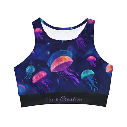 "Galactic Jellyfish" High Neck Bikini Top