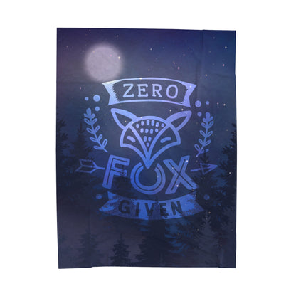 "Zero Given" Velveteen Plush Blanket