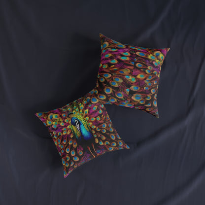 ''Peacock'' Square Pillow