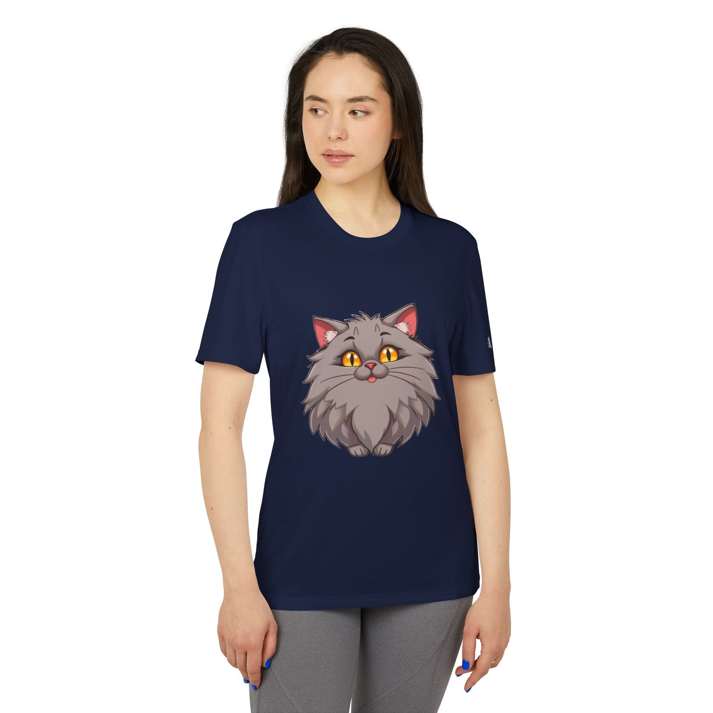 Sport T-shirt - Jenna Kats' Arted On Adidas shirt #14 "Excited Kitty"