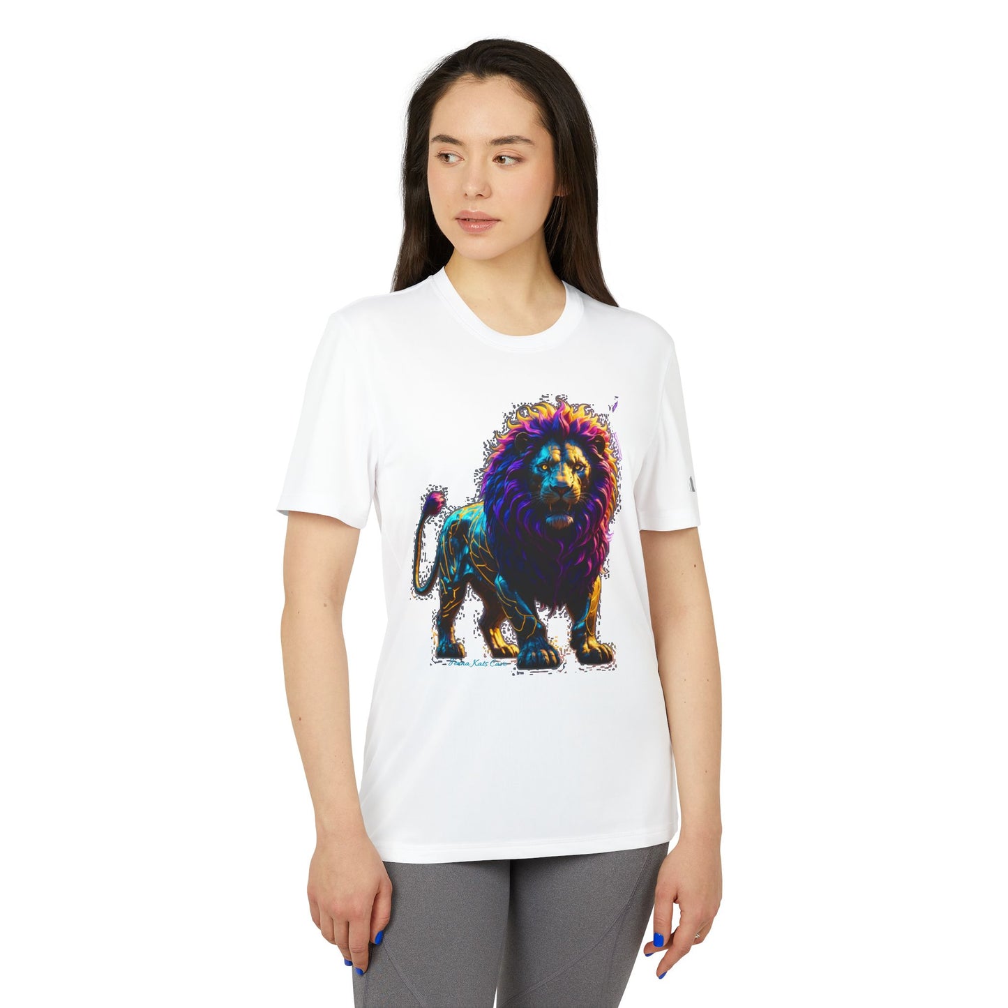 "Jenna Kats' Arted On An Adidas Shirt #8 Lion" adidas® Unisex Sport T-shirt