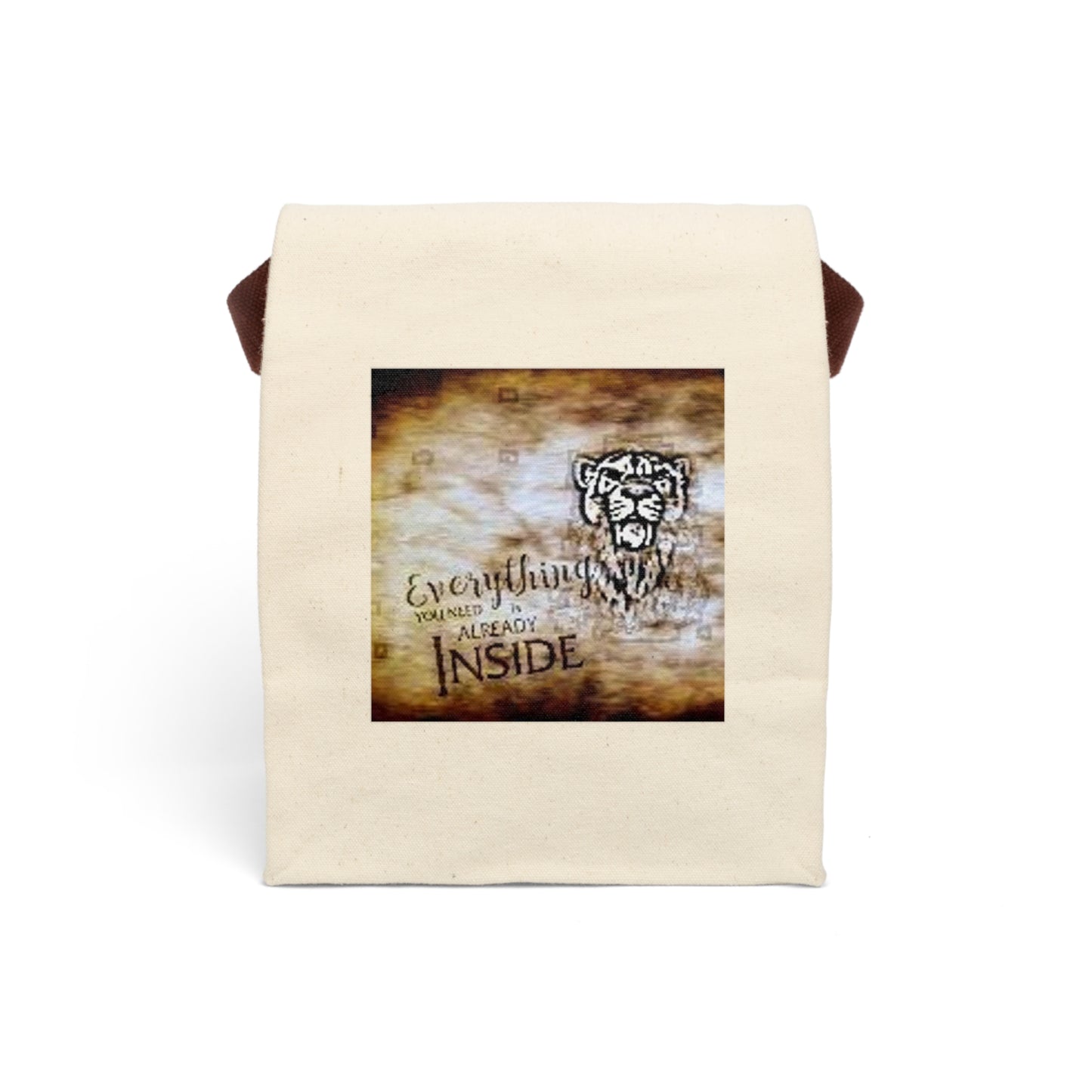 "Cave Kat Motivation, Everything You Need."Canvas Lunch Bag With Strap