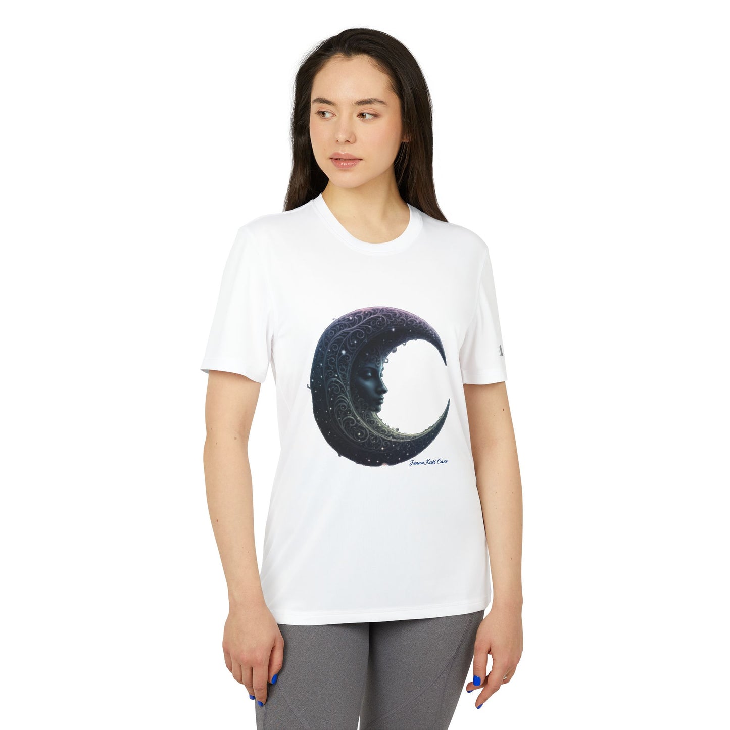 "Jenna Kats' Arted On An Adidas Shirt #7 The Moon'' adidas® Unisex Sport T-shirt