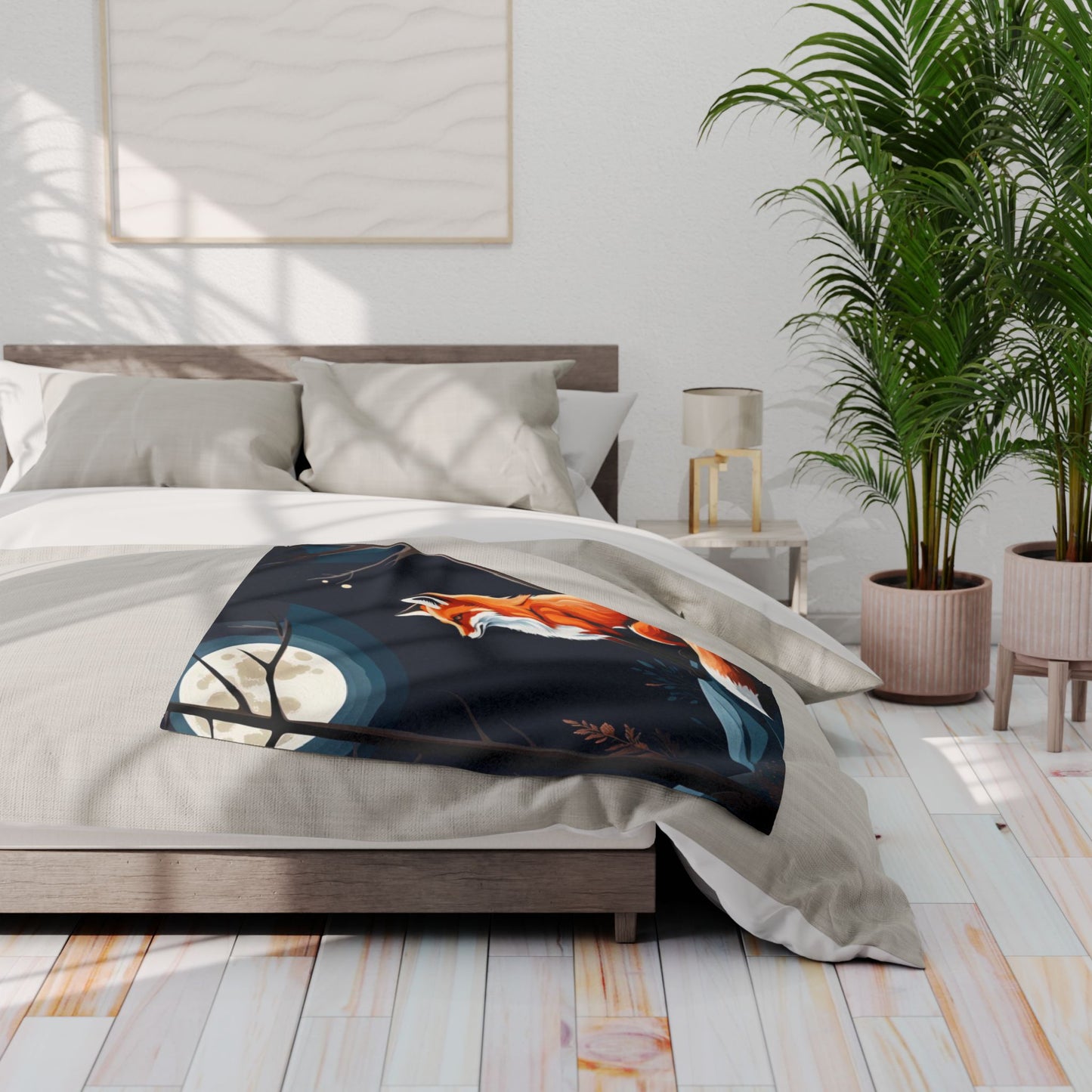 ''Foxy Moon" Arctic Fleece Blanket