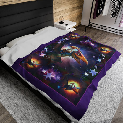 "Pterodactyl's Pal" Velveteen Plush Blanket