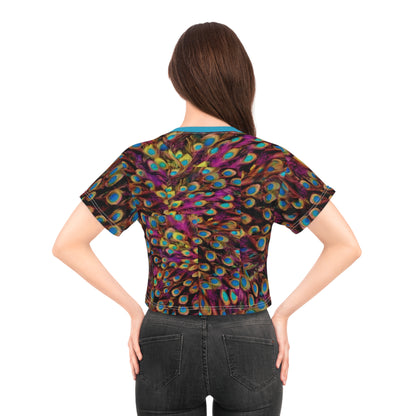 Jenna Kats' "Peacock" Women's Cropped Tee