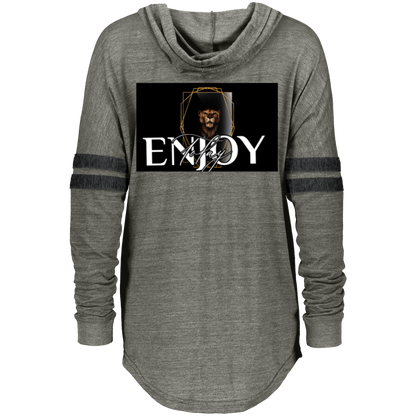 "Cave Kat Motivations, Enjoy Today"  Ladies Hooded Low Key Pullover