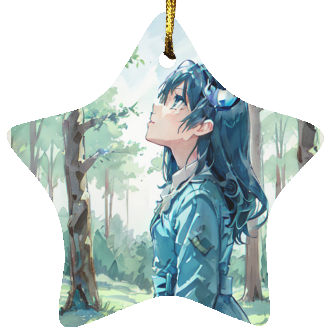 '' Blue In The Woods'' Star Ornament