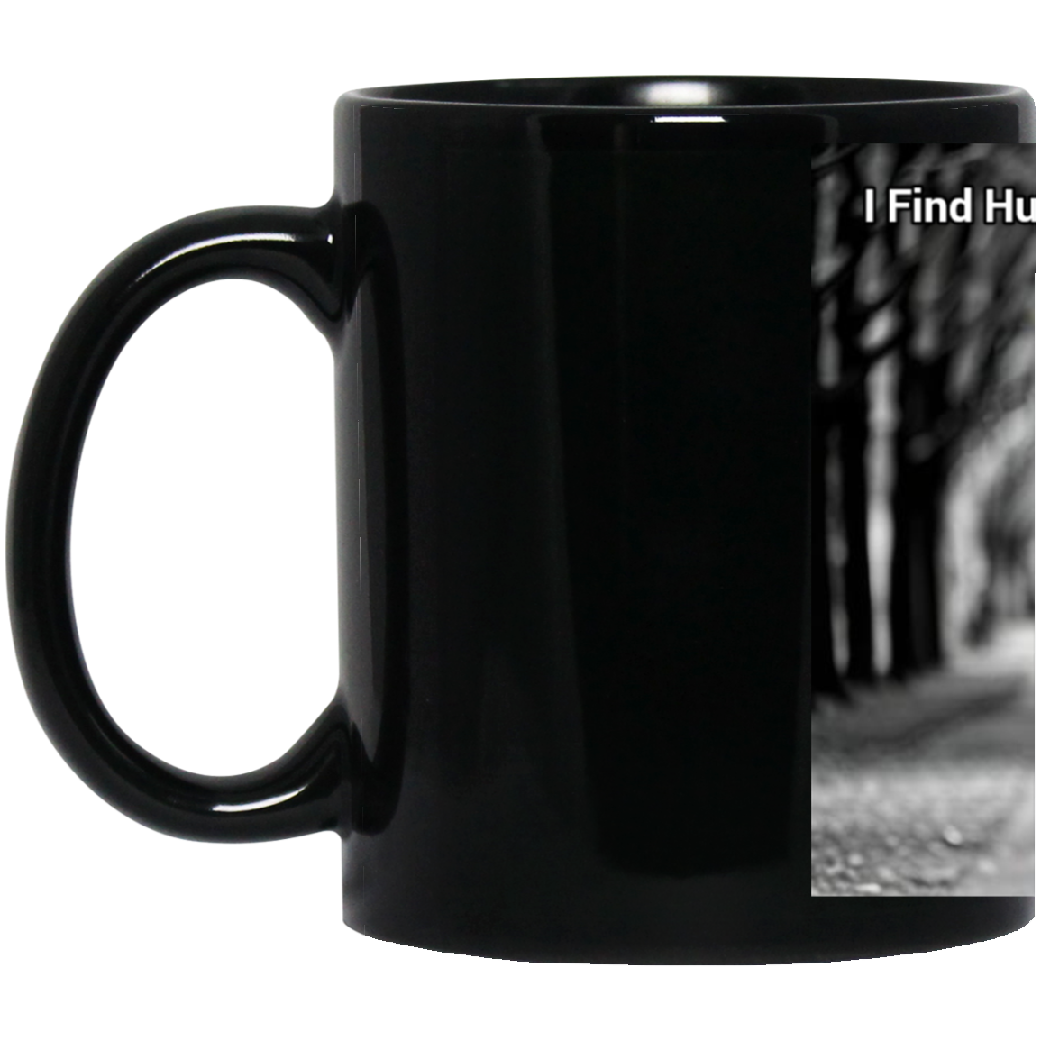 ''Distracted Squirrel'' 11 oz. Black Mug