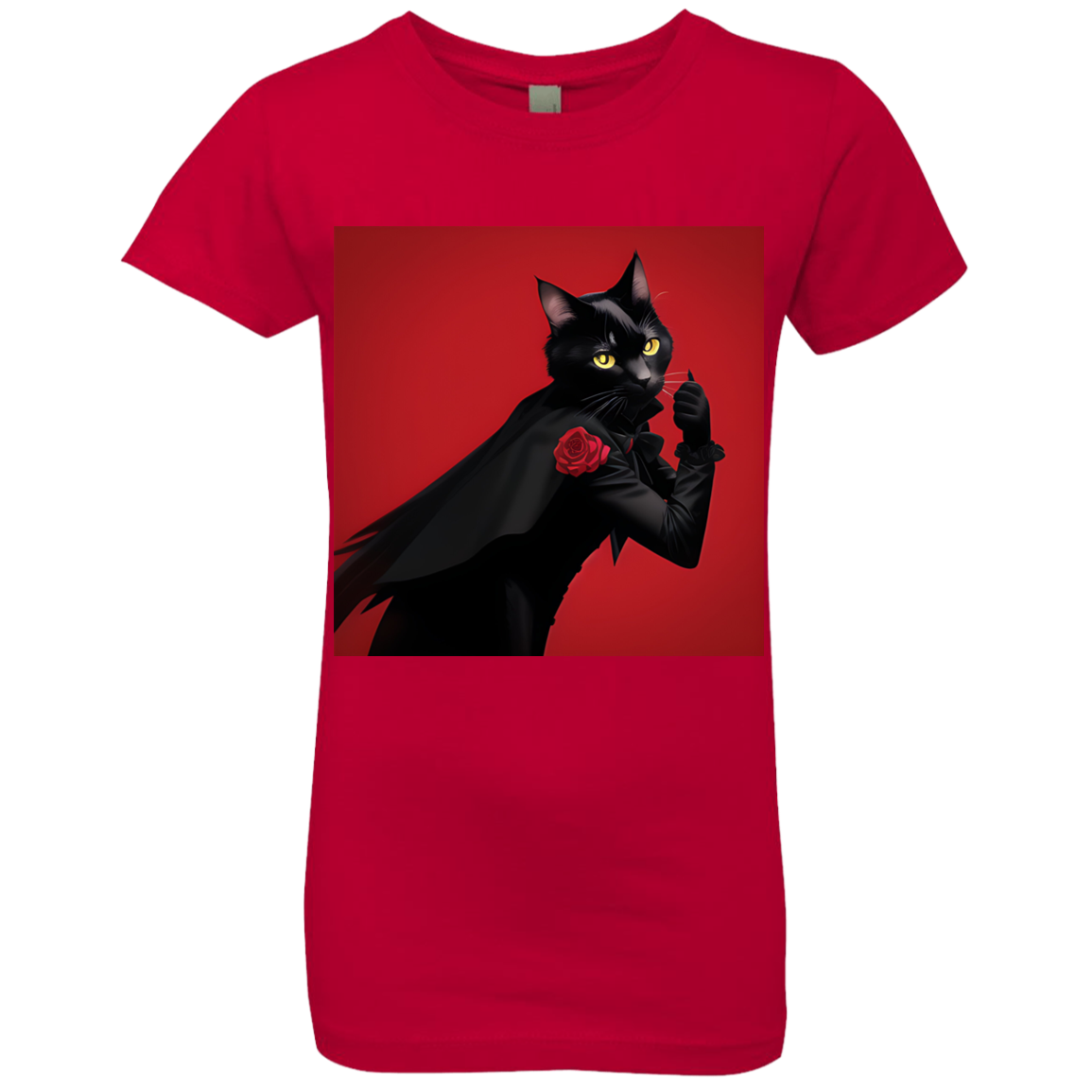 "Vampy Kitty" Girls' Princess T-Shirt