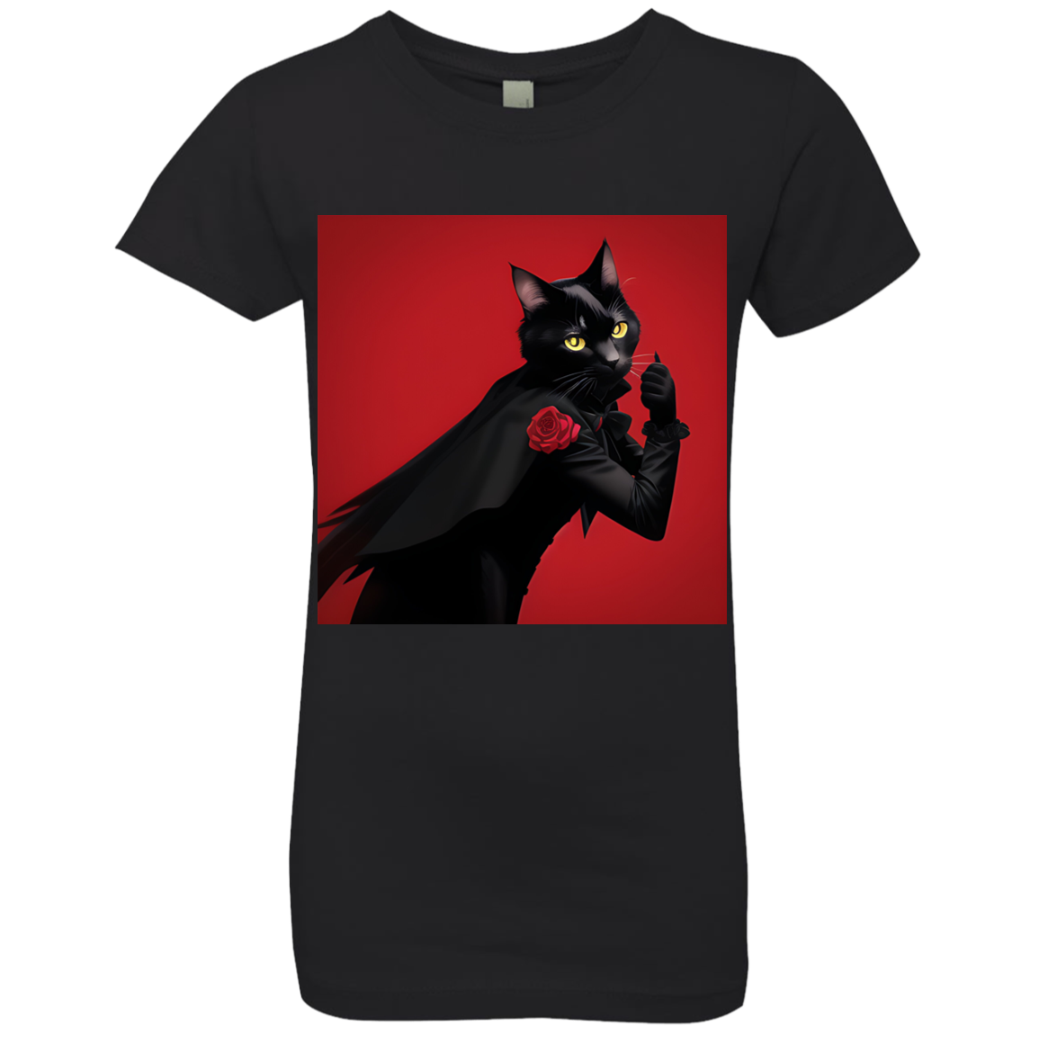 "Vampy Kitty" Girls' Princess T-Shirt