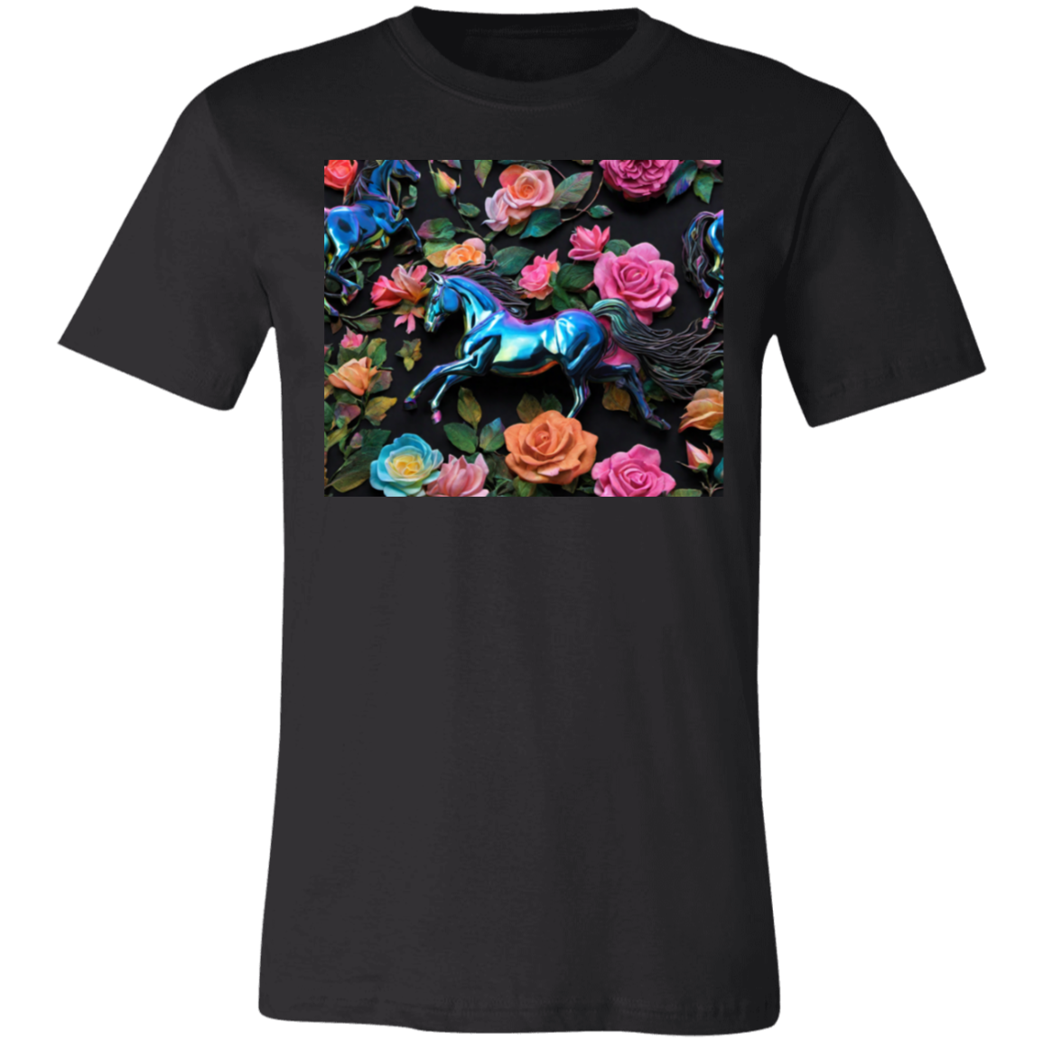 "Wild Flowers, Wild Horses" Unisex Short-Sleeve T-Shirt