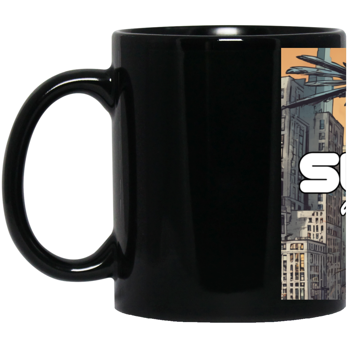 "Sweet Morning" 11oz Black Mug