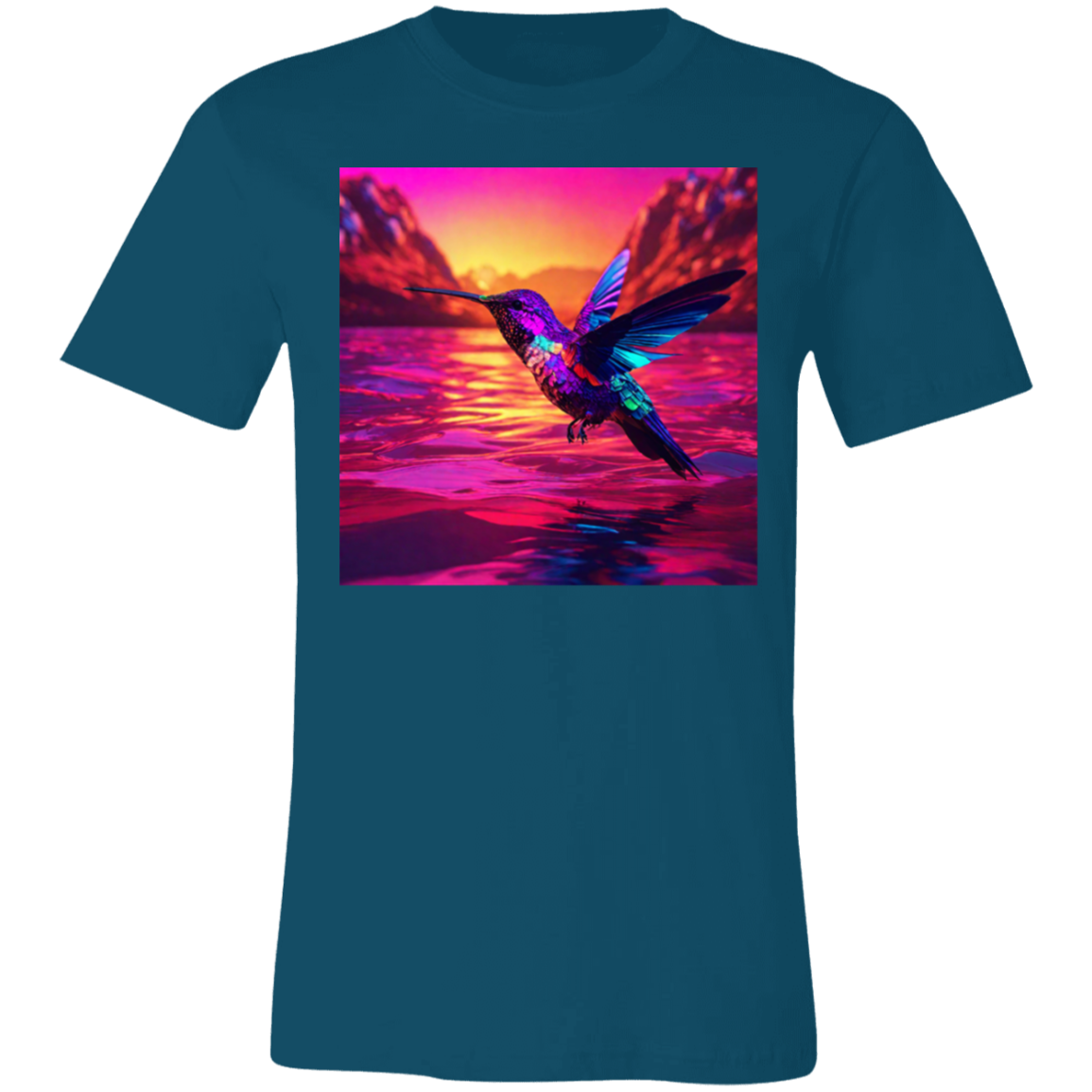 'Hummingbird Sunset" Unisex Short-Sleeve T-Shirt