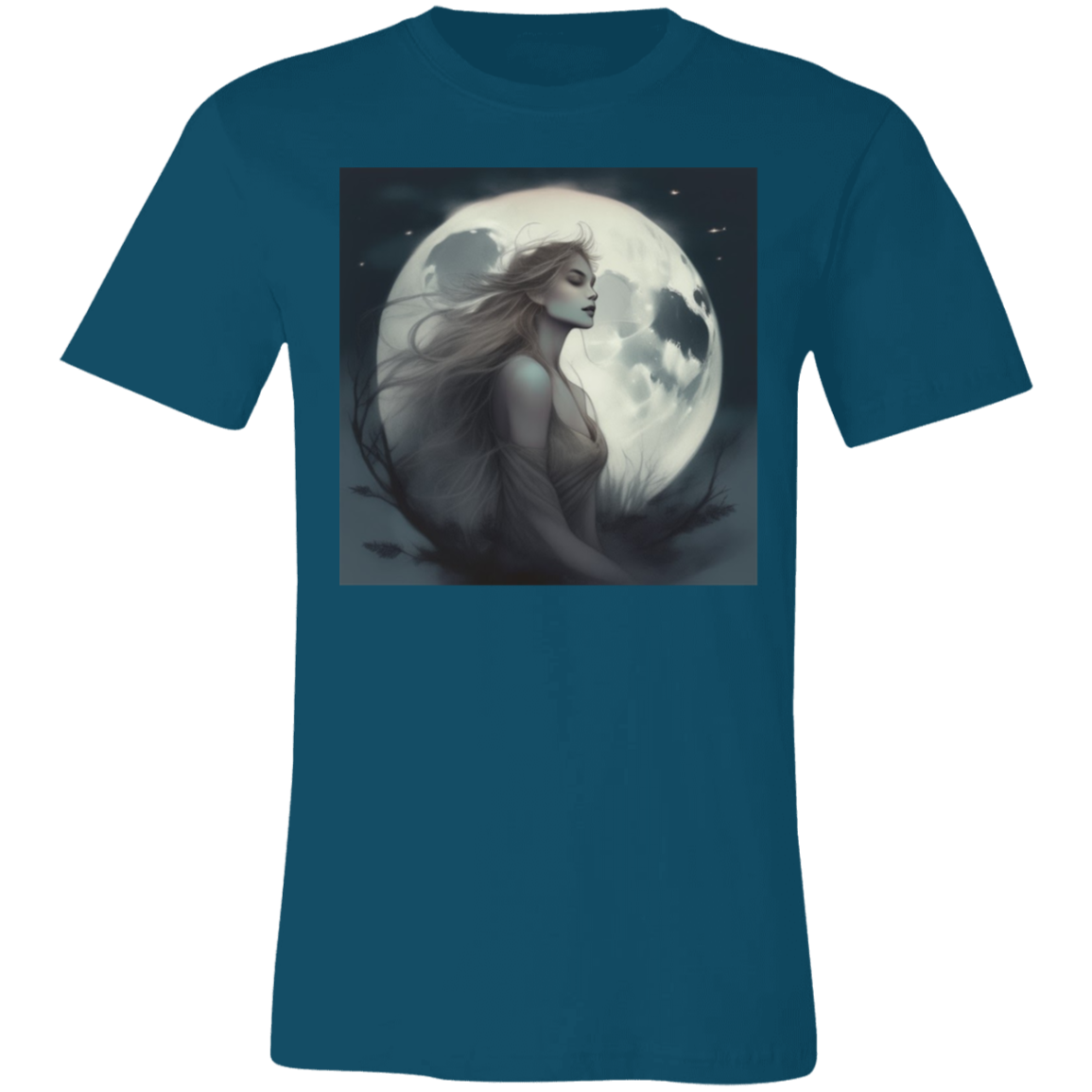 "Daughter of the Moon''  Womens Short-Sleeve T-Shirt