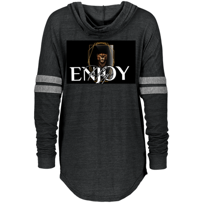 "Cave Kat Motivations, Enjoy Today"  Ladies Hooded Low Key Pullover