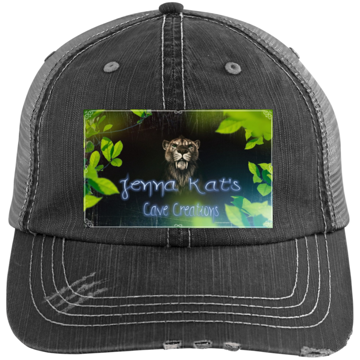 Cave Kat's Distressed Unstructured Trucker Cap