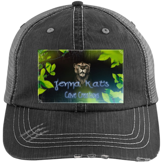 Cave Kat's Distressed Unstructured Trucker Cap