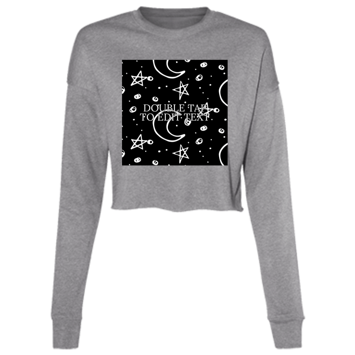 ''Edit Text''  Ladies' Cropped Fleece Crew